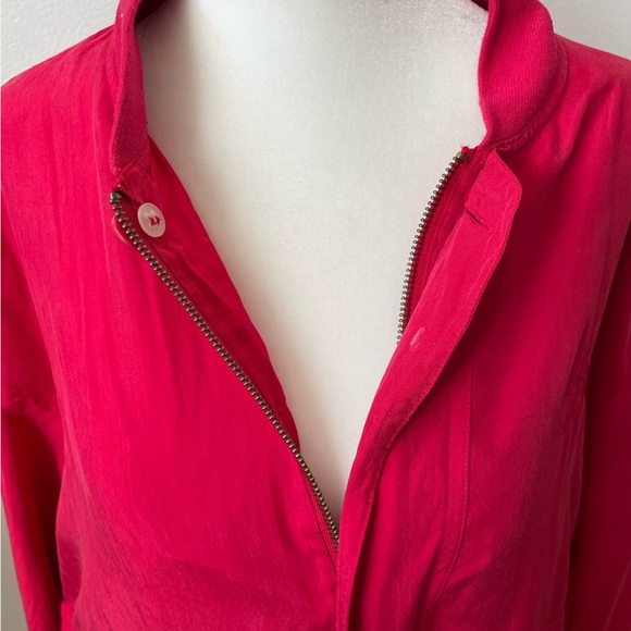 Paul & Shark Yachting Red Silk Bomber Jacket Size L - Picture 4 of 15